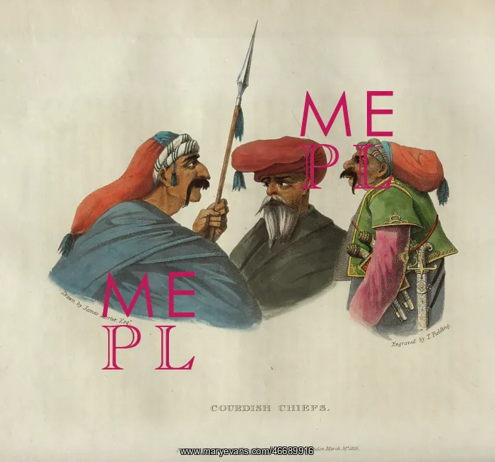 : Three Kurdish chiefs talking : Three Kurdish chiefs talking