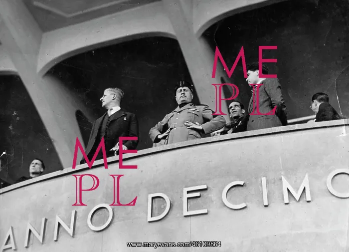: Kurt Schuschnigg and Benito Mussolini : Kurt Schuschnigg and Benito Mussolini