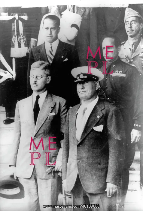 : Kurt Schuschnigg and Benito Mussolini : Kurt Schuschnigg and Benito Mussolini