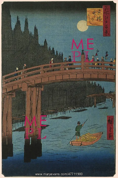  : Kyobashi Bridge, by Hiroshige