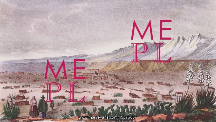 : LA CIUDAD DE SANTA FE, 1848. This view was : LA CIUDAD DE SANTA FE, 1848. This view was