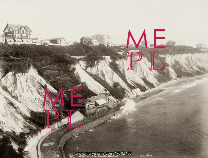 : La Cote des Basques, Beach and cliffs, Biarritz, France : La Cote des Basques, Beach and cliffs, Biarritz, France