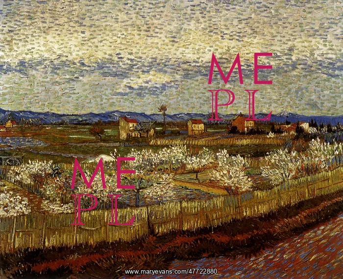 : La Crau with Peach Trees in Bloom, by Van Gogh : La Crau with Peach Trees in Bloom, by Van Gogh