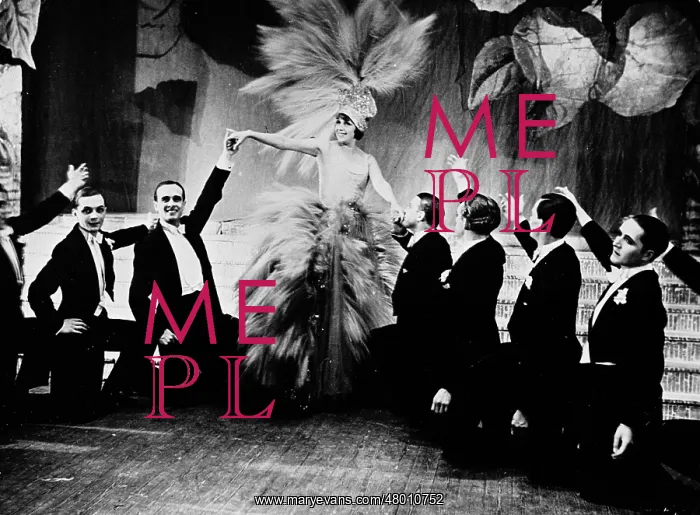 : La Mistinguett at a performance, 1931 : La Mistinguett at a performance, 1931