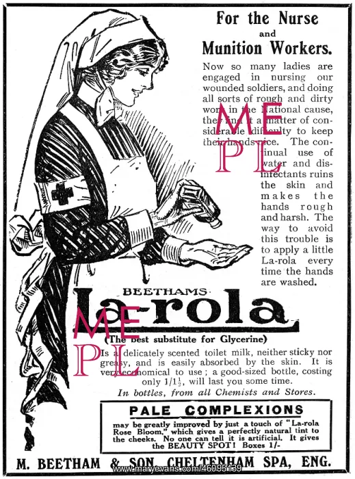 : La-rola cream advertisement, WW1 : La-rola cream advertisement, WW1