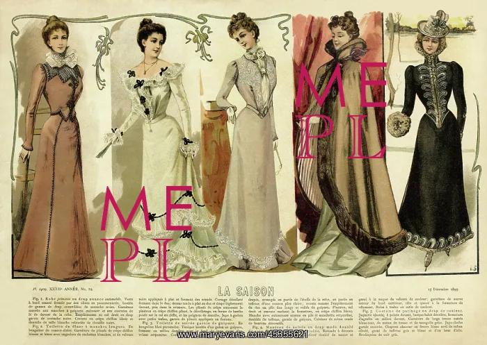 : La Saison. Plate from La Saison, a French journal illustree of the late nineteenth : La Saison. Plate from La Saison, a French journal illustree of the late nineteenth