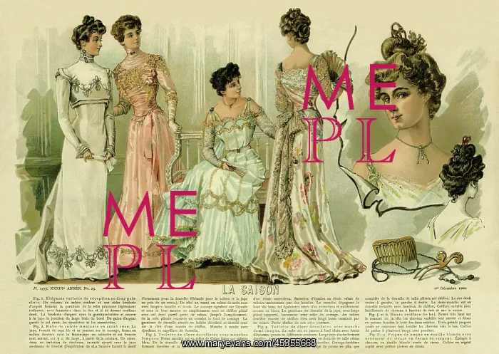 : La Saison. Plate from La Saison, a French journal illustree of the late nineteenth : La Saison. Plate from La Saison, a French journal illustree of the late nineteenth