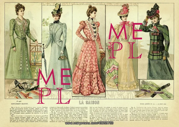 : La Saison. Plate from La Saison, a French journal illustree of the late nineteenth : La Saison. Plate from La Saison, a French journal illustree of the late nineteenth