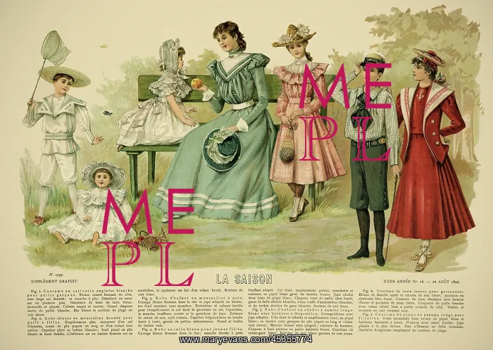 : La Saison. Plate from La Saison, a French journal illustree of the late nineteenth : La Saison. Plate from La Saison, a French journal illustree of the late nineteenth