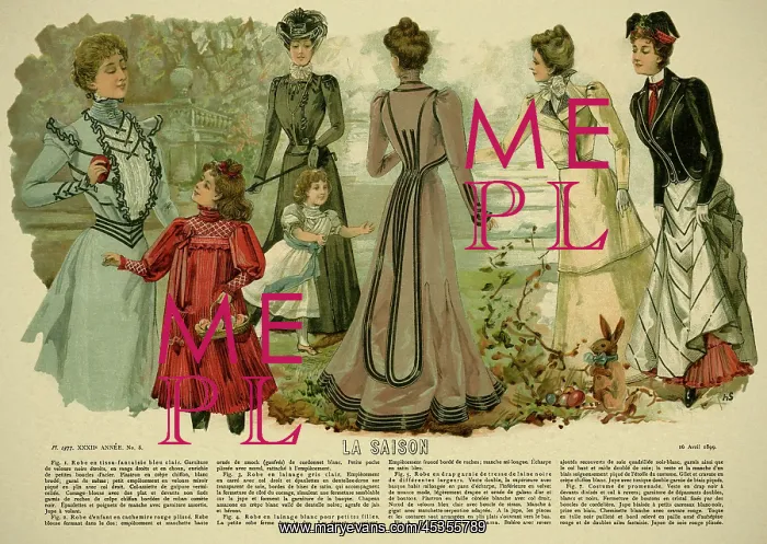 : La Saison. Plate from La Saison, a French journal illustree of the late nineteenth : La Saison. Plate from La Saison, a French journal illustree of the late nineteenth