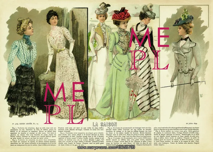: La Saison. Plate from La Saison, a French journal illustree of the late nineteenth : La Saison. Plate from La Saison, a French journal illustree of the late nineteenth