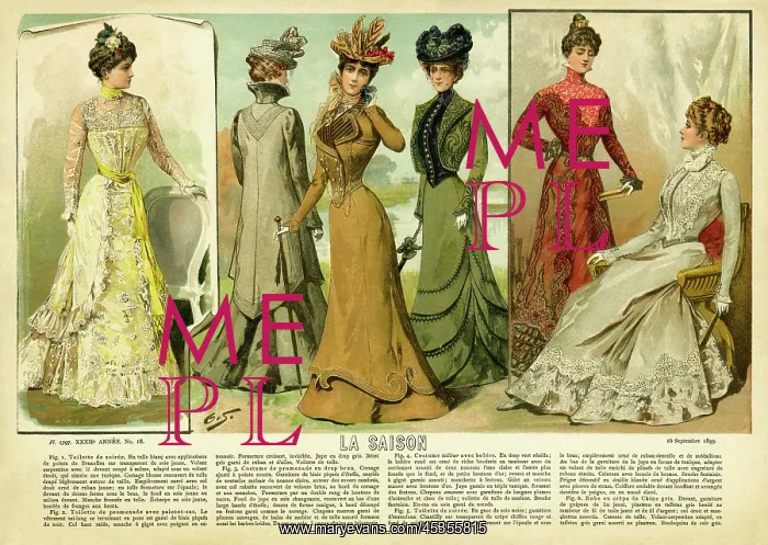 : La Saison. Plate from La Saison, a French journal illustree of the late nineteenth : La Saison. Plate from La Saison, a French journal illustree of the late nineteenth