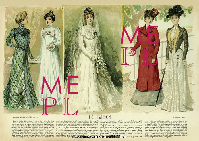 : La Saison. Plate from La Saison, a French journal illustree of the late nineteenth : La Saison. Plate from La Saison, a French journal illustree of the late nineteenth