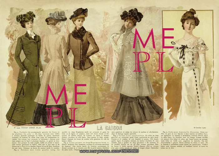 : La Saison. Plate from La Saison, a French journal illustree of the late nineteenth : La Saison. Plate from La Saison, a French journal illustree of the late nineteenth