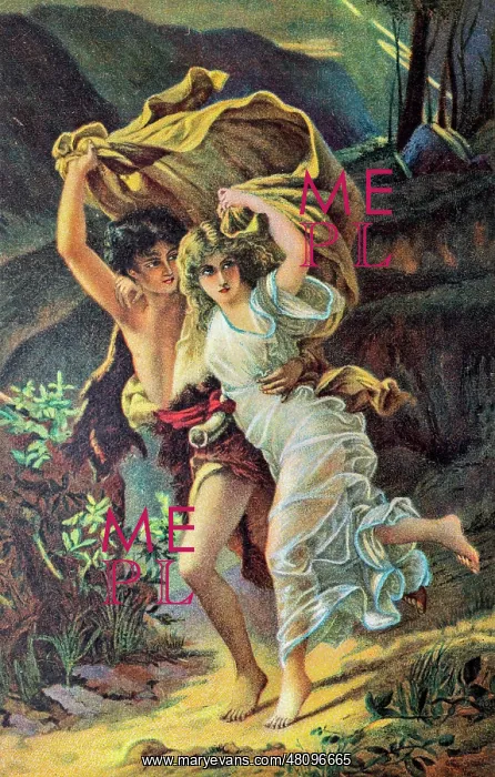 : La Tempete - The Storm by Pierre Auguste Cot : La Tempete - The Storm by Pierre Auguste Cot
