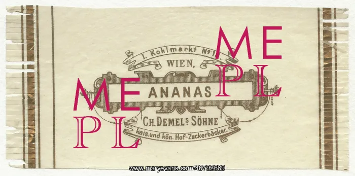 : Label > Ananas < from company Demel : Label > Ananas < from company Demel