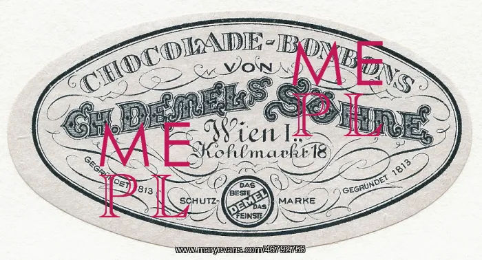 : Label > Chocolade-Bonbons < from Demel : Label > Chocolade-Bonbons < from Demel