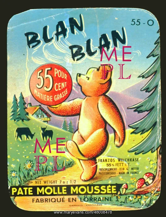 : Label design for Blan Blan soft cheese : Label design for Blan Blan soft cheese