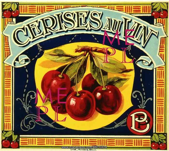 : Label design for Cerises au Vin : Label design for Cerises au Vin