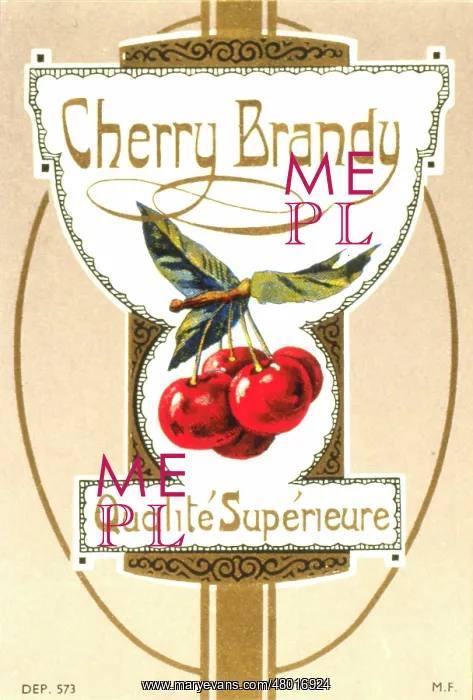 : Label design for Cherry Brandy : Label design for Cherry Brandy