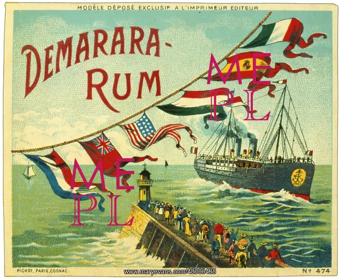 : Label design for Demarara Rum : Label design for Demarara Rum