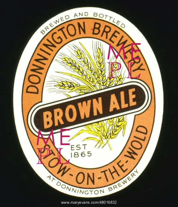 : Label design for Donnington Brown Ale : Label design for Donnington Brown Ale