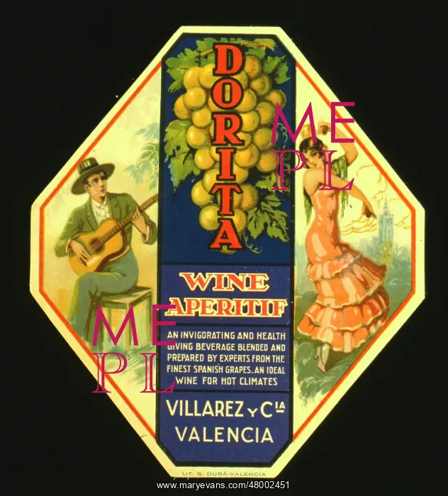 : Label design for Dorita wine aperitif : Label design for Dorita wine aperitif