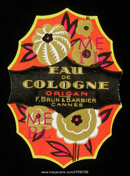 : Label design for Eau de Cologne Origan : Label design for Eau de Cologne Origan
