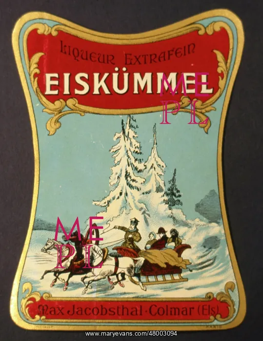 : Label design for Eiskummel liqueur : Label design for Eiskummel liqueur