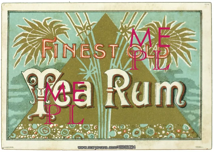  : Label design for Finest Old Tea Rum