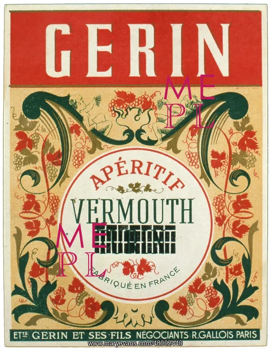 : Label design for Gerin Vermouth Aperitif : Label design for Gerin Vermouth Aperitif