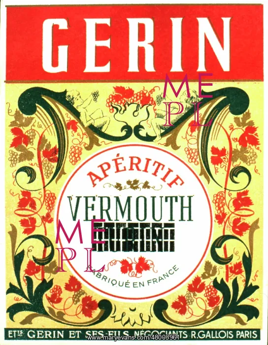 : Label design for Gerin Vermouth Aperitif : Label design for Gerin Vermouth Aperitif