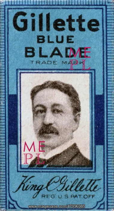 : Label design for Gillette Blue Blade : Label design for Gillette Blue Blade