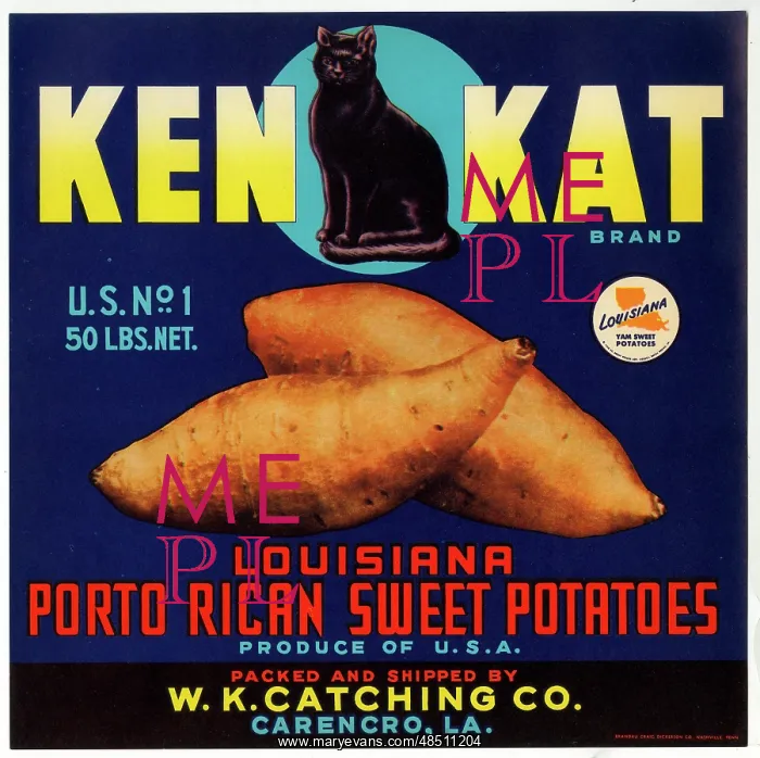 : Label design, Ken Kat Sweet Potatoes : Label design, Ken Kat Sweet Potatoes