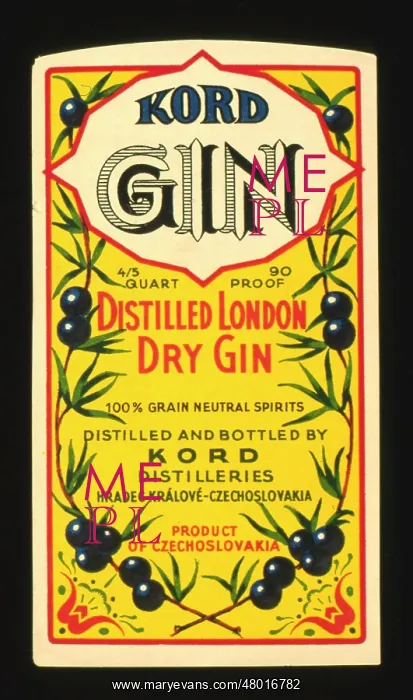 : Label design for Kord Gin : Label design for Kord Gin
