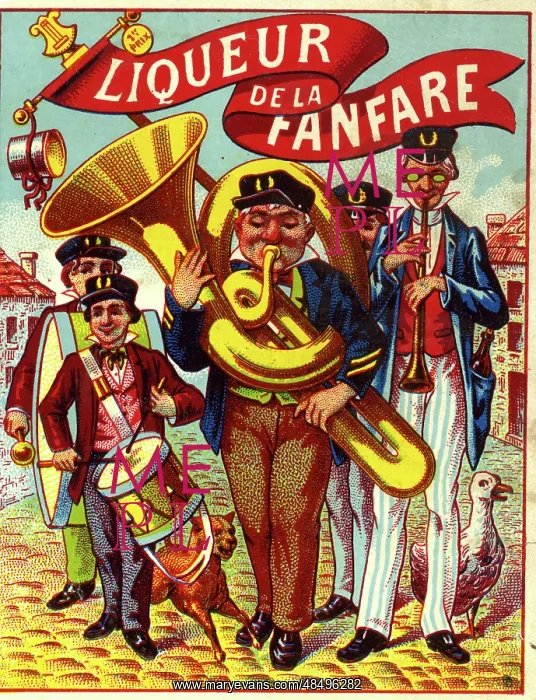  : Label design, Liqueur de la Fanfare
