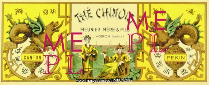: Label design for Meunier china tea : Label design for Meunier china tea