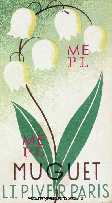: Label design for Muguet perfume : Label design for Muguet perfume