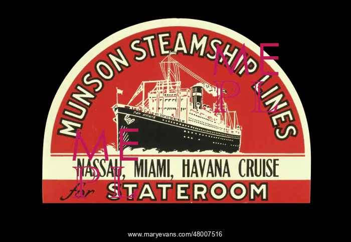 : Label design for Munson Steamship Lines : Label design for Munson Steamship Lines