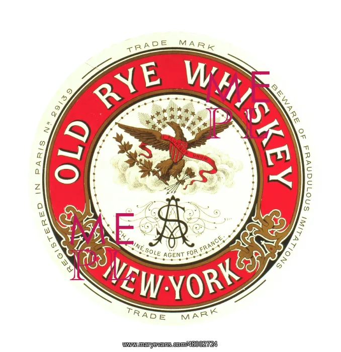  : Label design for Old Rye Whiskey