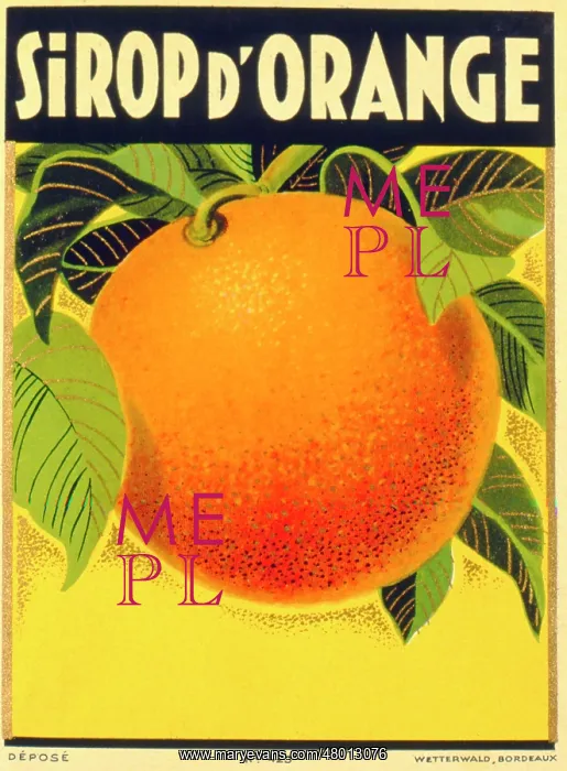 : Label design for orange syrup or juice : Label design for orange syrup or juice