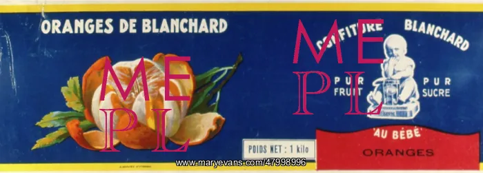 : Label design for Oranges de Blanchard marmalade : Label design for Oranges de Blanchard marmalade