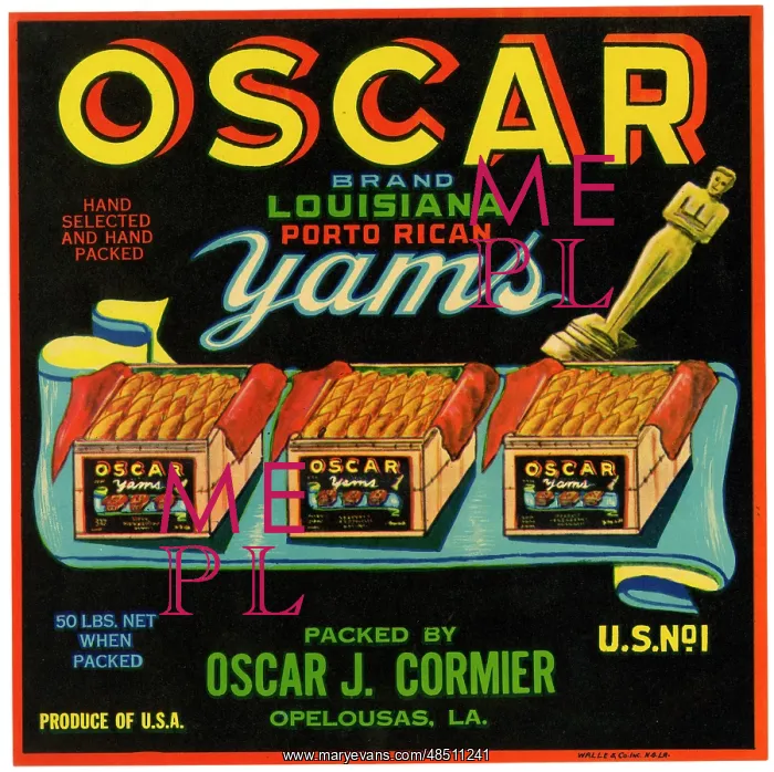  : Label design, Oscar Yams