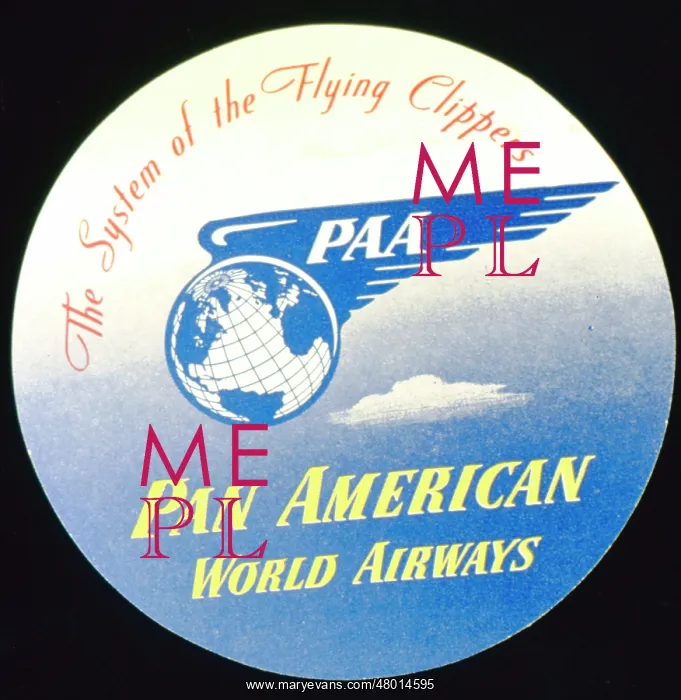: Label design for Pan American World Airways : Label design for Pan American World Airways