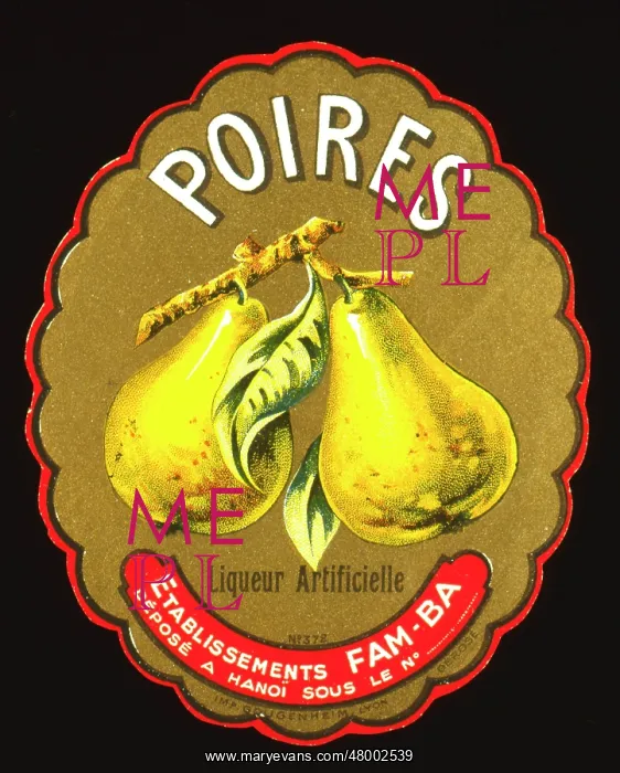 : Label design for pear liqueur : Label design for pear liqueur