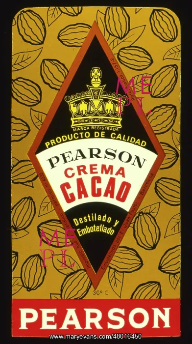 : Label design for Pearson Crema Cacao liqueur : Label design for Pearson Crema Cacao liqueur
