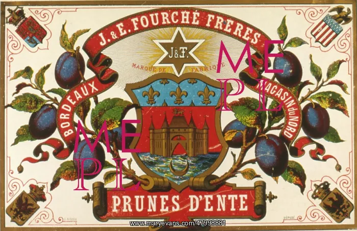 : Label design for Prunes d'Ente : Label design for Prunes d'Ente