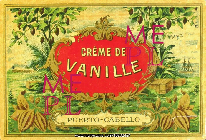 : Label design for Puerto Cabello vanilla liqueur : Label design for Puerto Cabello vanilla liqueur