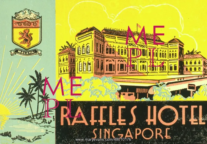  : Label design for Raffles Hotel, Singapore