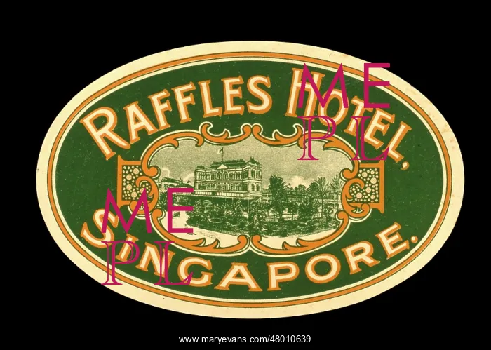  : Label design for Raffles Hotel, Singapore